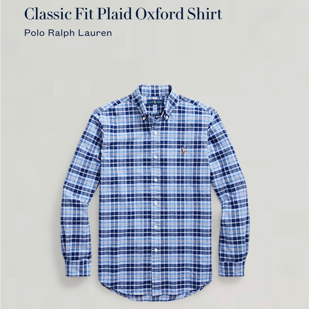 Ralph Lauren Classic Fit Oxford Plaid Shirt